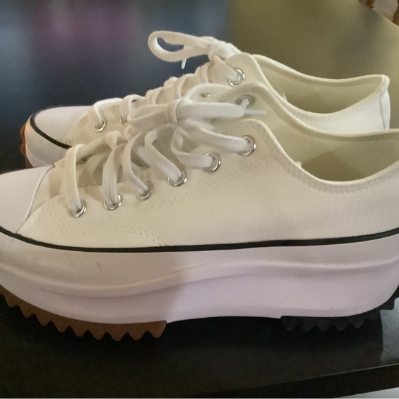 Converse White Platform Sneakers - Picture 3 of 12